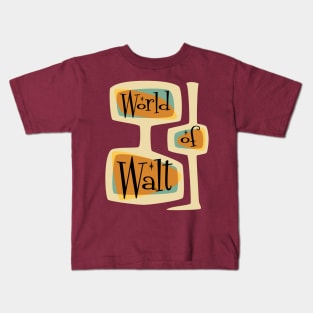 Mid-Century Modern World of Walt Kids T-Shirt